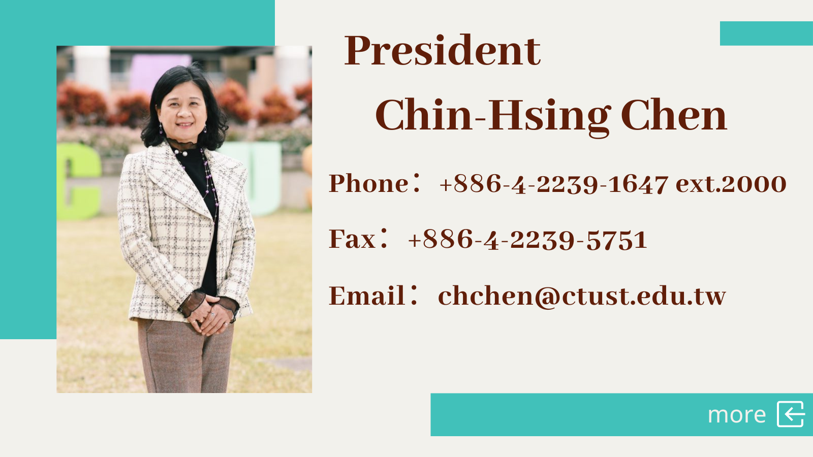 President Chen Chin-Hsing 